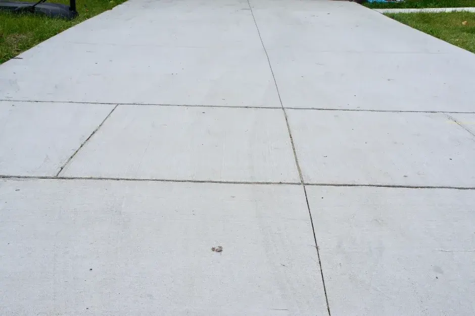 jointed concrete slab with a broom finish and saw cut joints in Royal Palm Beach